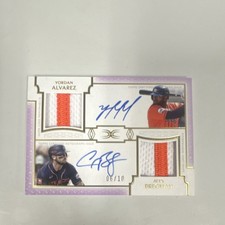 Topps 2024 Definitive Dual Autographed Relic DAR-AB Alvarez Bregman /10 Astros