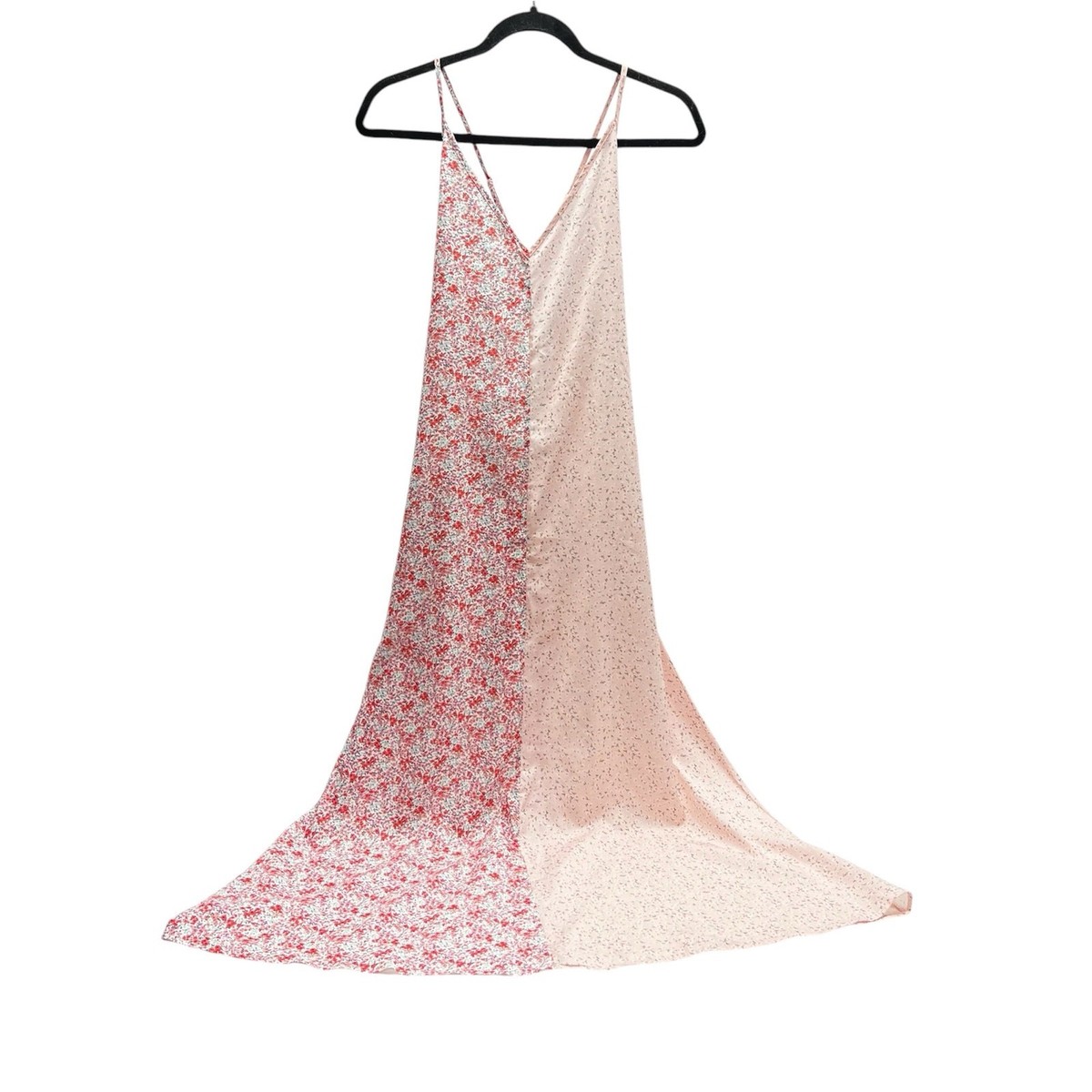 Cider Maxi Slip Dress Two Tone Pink Floral NWT Women's Size XS
