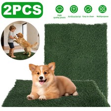Pet Dog Toilet Mat Indoor Restroom Training Grass Potty Pad Loo Tray Large Puppy