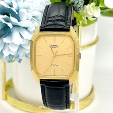 Seiko Dolce 5931-5300 Quarz Gold Zifferblatt Herrenuhr Batterie ersetzt