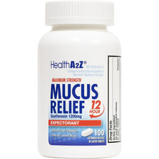 Mucus Relief Guaifenesin 1200 Mg NO Benzene 100 Tablets Maximum Strengt