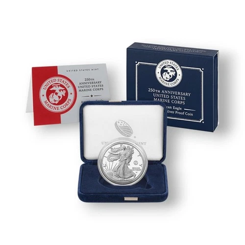 ✨ 2025 Silver Eagle 250th Anniversary US MARINE CORPS | One Ounce Proof Coin