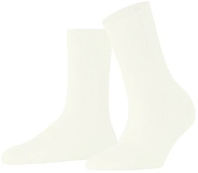 Falke Aux femmes Cotton Rib Plaine Coton Chaussettes - blanc - Photo 1/4