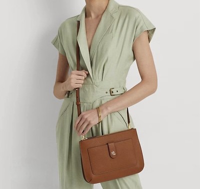Ralph Lauren Pebble Leather Jamey Crossbody NWT