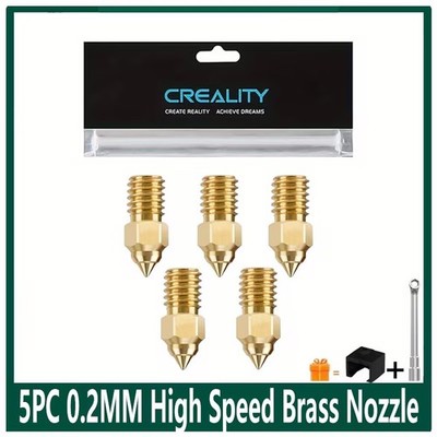 For Creality 5pcs Ender 3 V3 SE Ender 5 S1 High-Speed Brass Nozzles .2mm