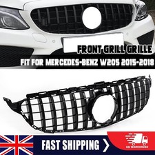 GLOSS BLACK PANAMERICANA GT STYLE GRILLE GRILL FOR MERCEDES GLC X253 C253 15-19