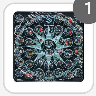 Seattle Kraken - 2023-24 Complete Puck Set & Display Plaque & Pre-Season Limited