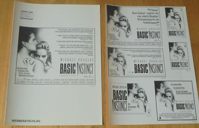 BASIC INSTINCT - Werberatschlag ´92  MICHAEL DOUGLAS Sharon Stone PAUL VERHOEVEN