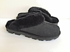 UGG COQUETTE BLACK SHEARLING MOCASSIN SLIPPERS US 10 / EU 41 / UK 8