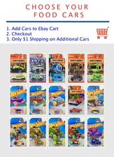 Hot Wheels Matchbox Food Cars Candy Hot Dog Cake Toast Jello Tacos Donuts U Pick