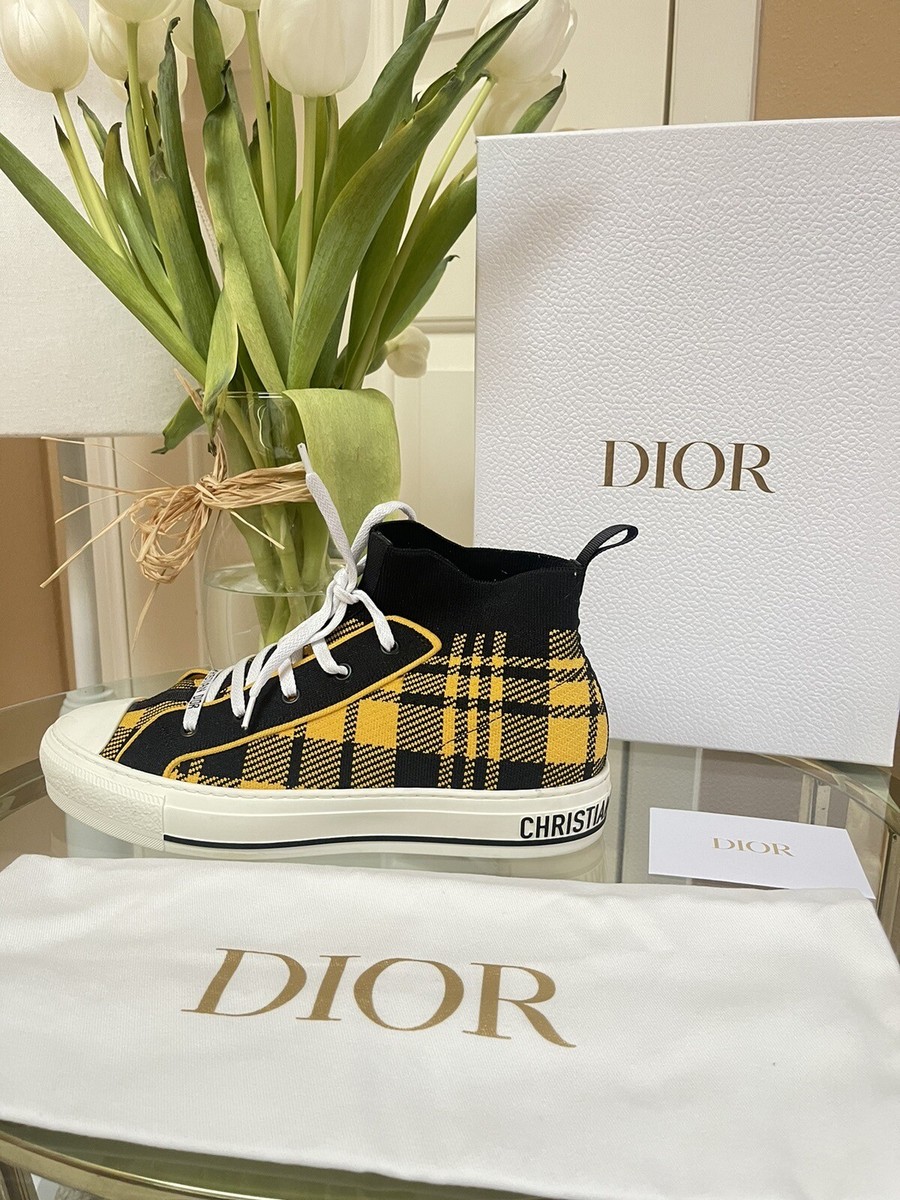 Dior|SNEAKERS (KCK400BLP 43L) Authentic Christian Dior Check Dior Knit sneakers size 40.5