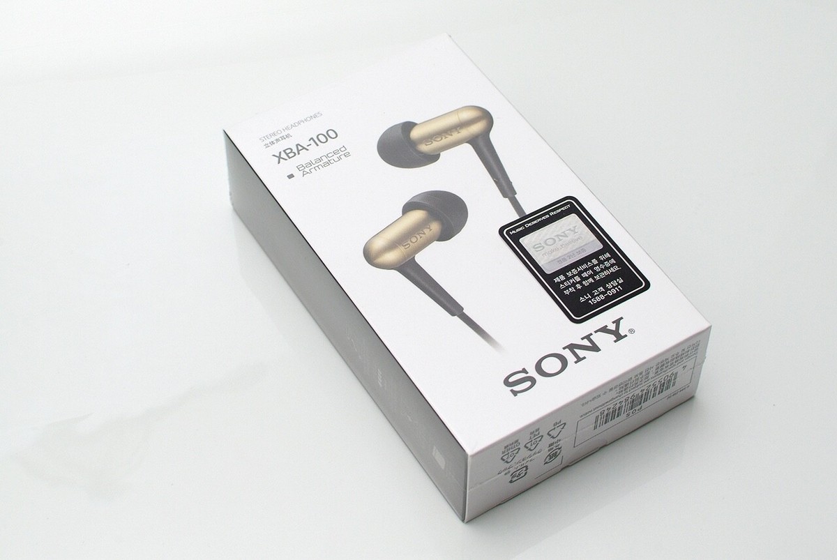 NEW Sony Balanced Armature Brass Housing Headphones XBA-100 105dB