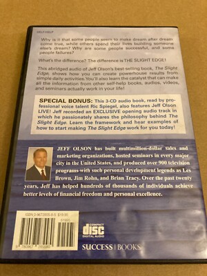 The Slight Edge By Jeff Olson (3 Audio CDs) Secret To A Successful