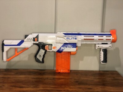 Nerf Retaliator Elite ブラスター Nerf N-Strike Elite White Retaliator Dart Gun Blaster With Darts