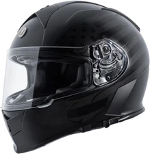 Torc T14 Mako Full Face Helmet Large - Flag Flat Black