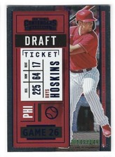 RHYS HOSKINS 2020 CONTENDERS DRAFT TICKET BLUE #149/149 PHILLIES D1