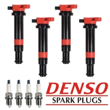Energy Ignition Coil & Denso Spark Plug for Kia Rio Hyundai Accent 1.6L UF499