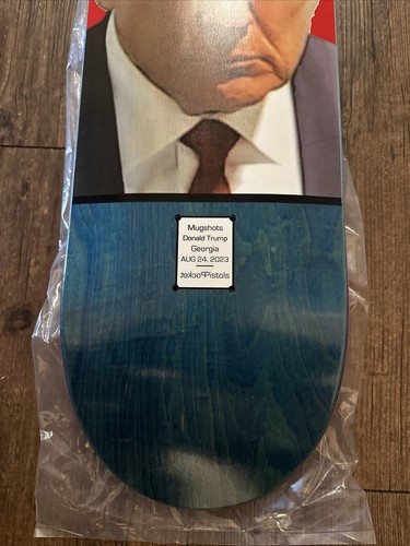 Pocket Pistols Mugshots MAGA President Donald Trump Mugshot Skateboard Mug Shot - Picture 2 of 6