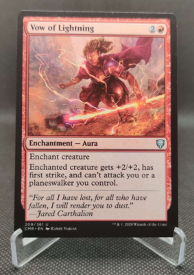 MTG #209 Vow Of Lightning Commander Legends magic the gathering card
