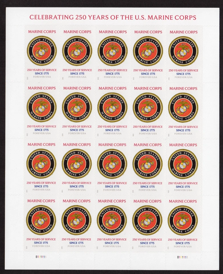 Scott #6010 6011 6012 US Military 250th Sheets of 20 Forever Stamps - Sealed - Image 3 of 4