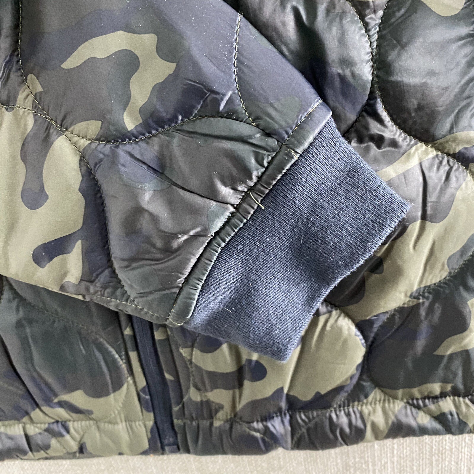 Mutual Weave Bomber Jacket Coat Mens M Green Camo Zip Up Hunting Puffer