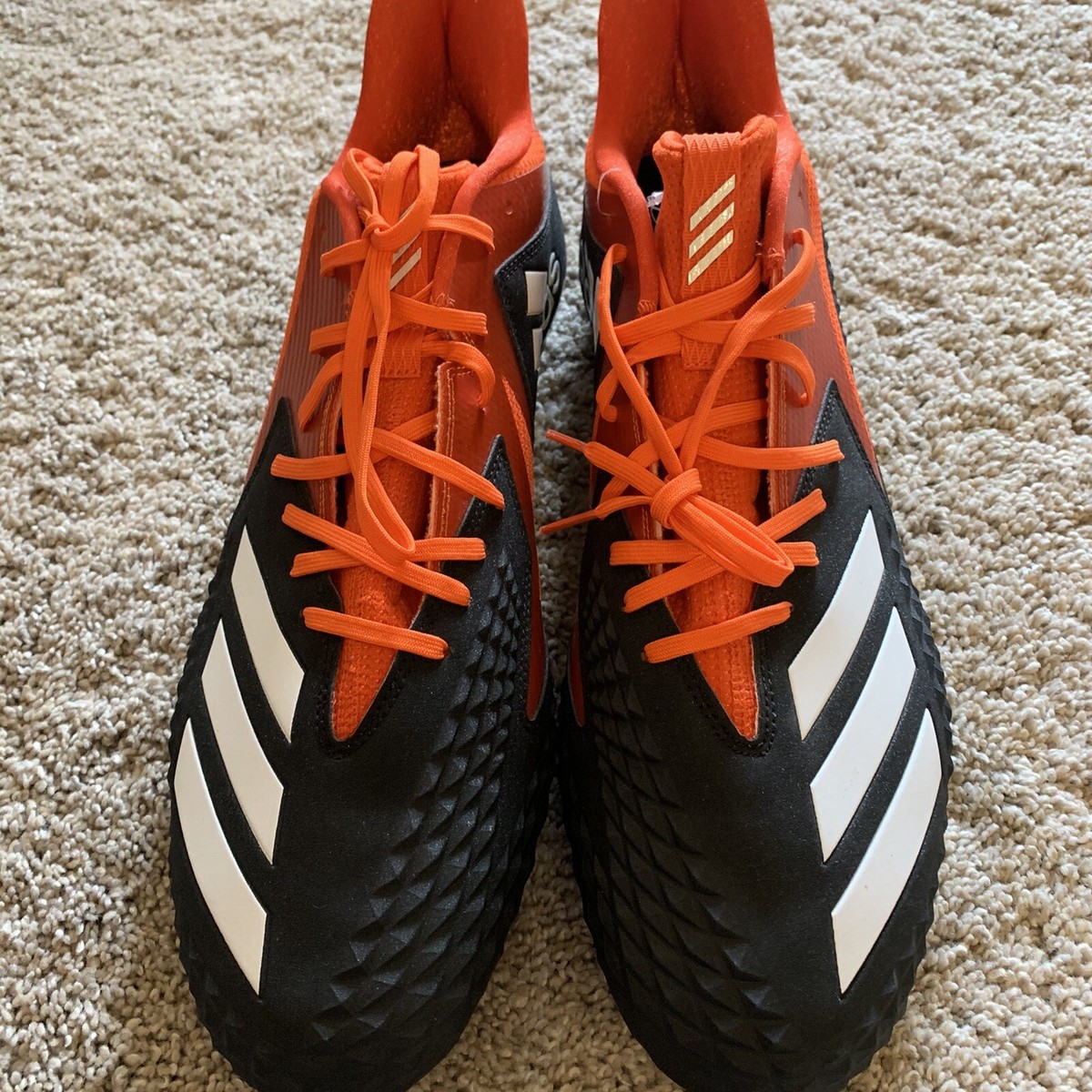 Adidas Airzero 5 Star 7.0 Mens Orange Carbon Football Cleats Size