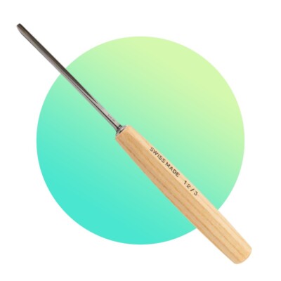 Pfeil V Trennholz Schnitzbeitel Kehren 12 / 3 mm 60° - 12/3