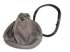 cuffia leva cambio +cornice adatta a lancia Ypsilon 843 vera pelle Testa di moro