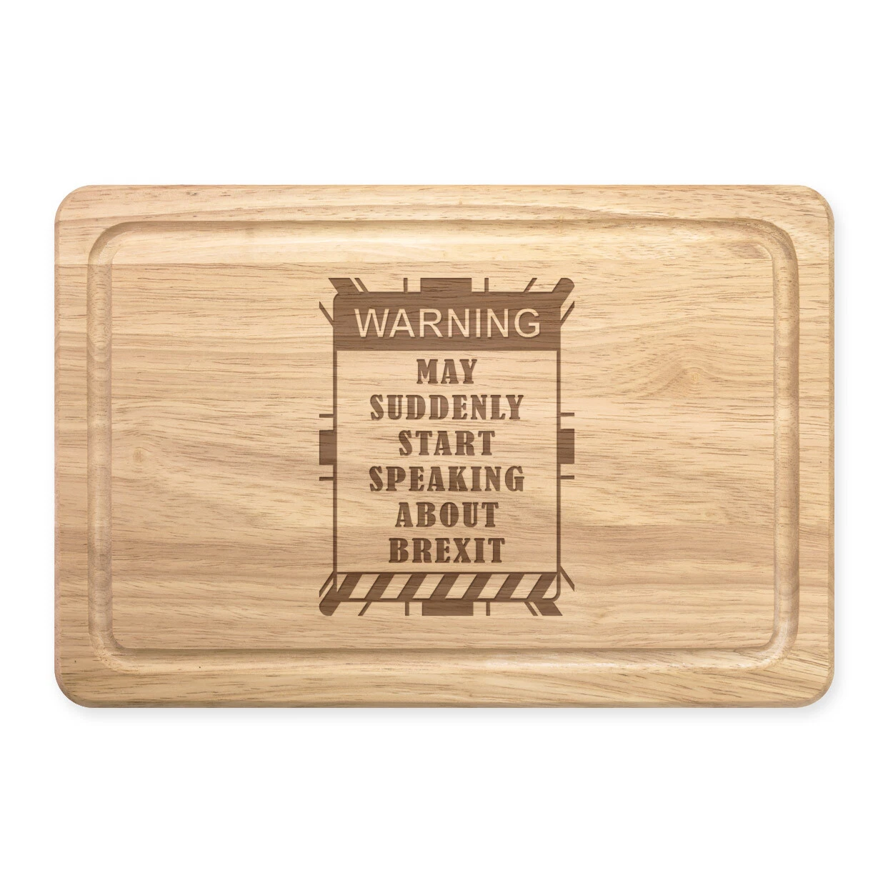 Warning May Suddenly Start Speaking About Brexit Rectangular Chopping Board EU