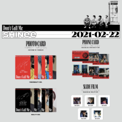 SHINEE - 7TH ALBUM DON'T CALL ME PHOTO CARD & PHONE CARD & SLIDE