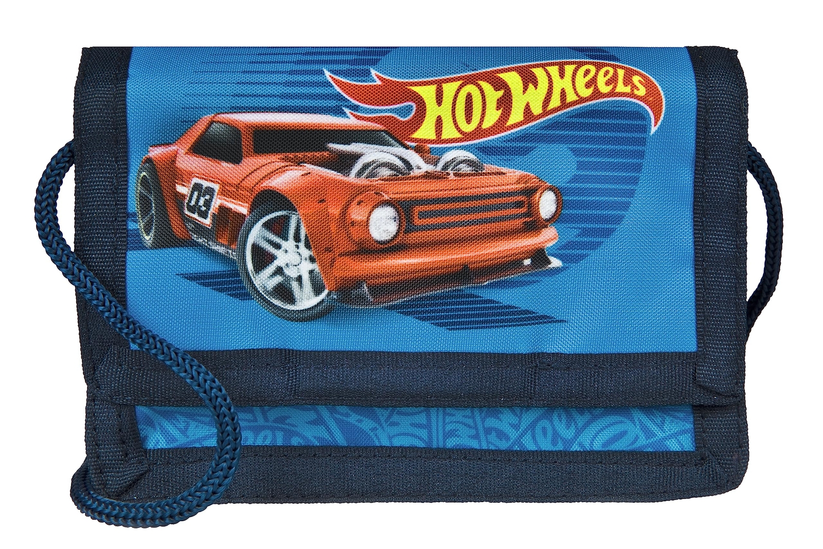 Undercover Hot Wheels Wallet and Neck Pouch with Velcro and Zip Closure Wallet D