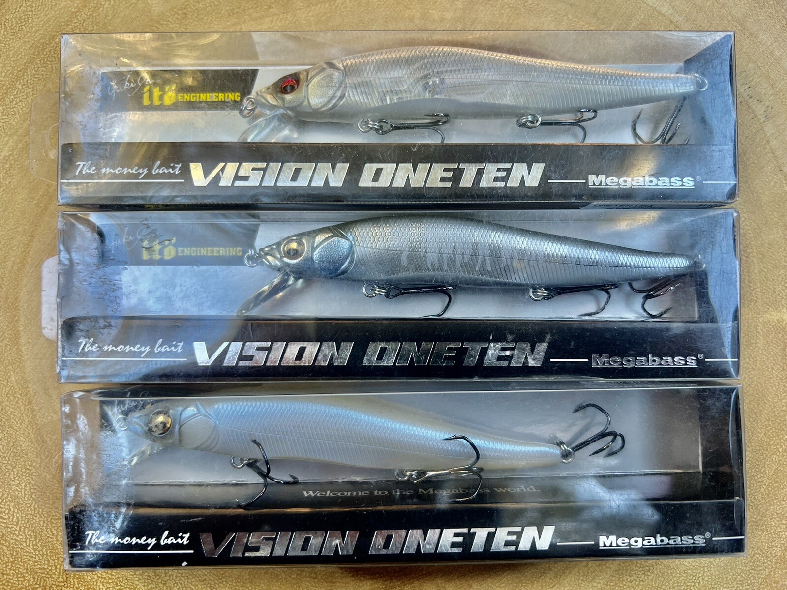 Megabass (Lot Of 3) Ito Vision Oneten Suspending Jerkbaits, Free Shipping! NWT! - Image 9
