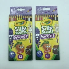 Lot Of 2 New Crayola Silly Scents Sweet Pencils 12 count