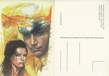 ACTORS CLAUDIA CARDINALE AND FRANCO NERO - FILM THE DAY OF THE OWL POSTCARD