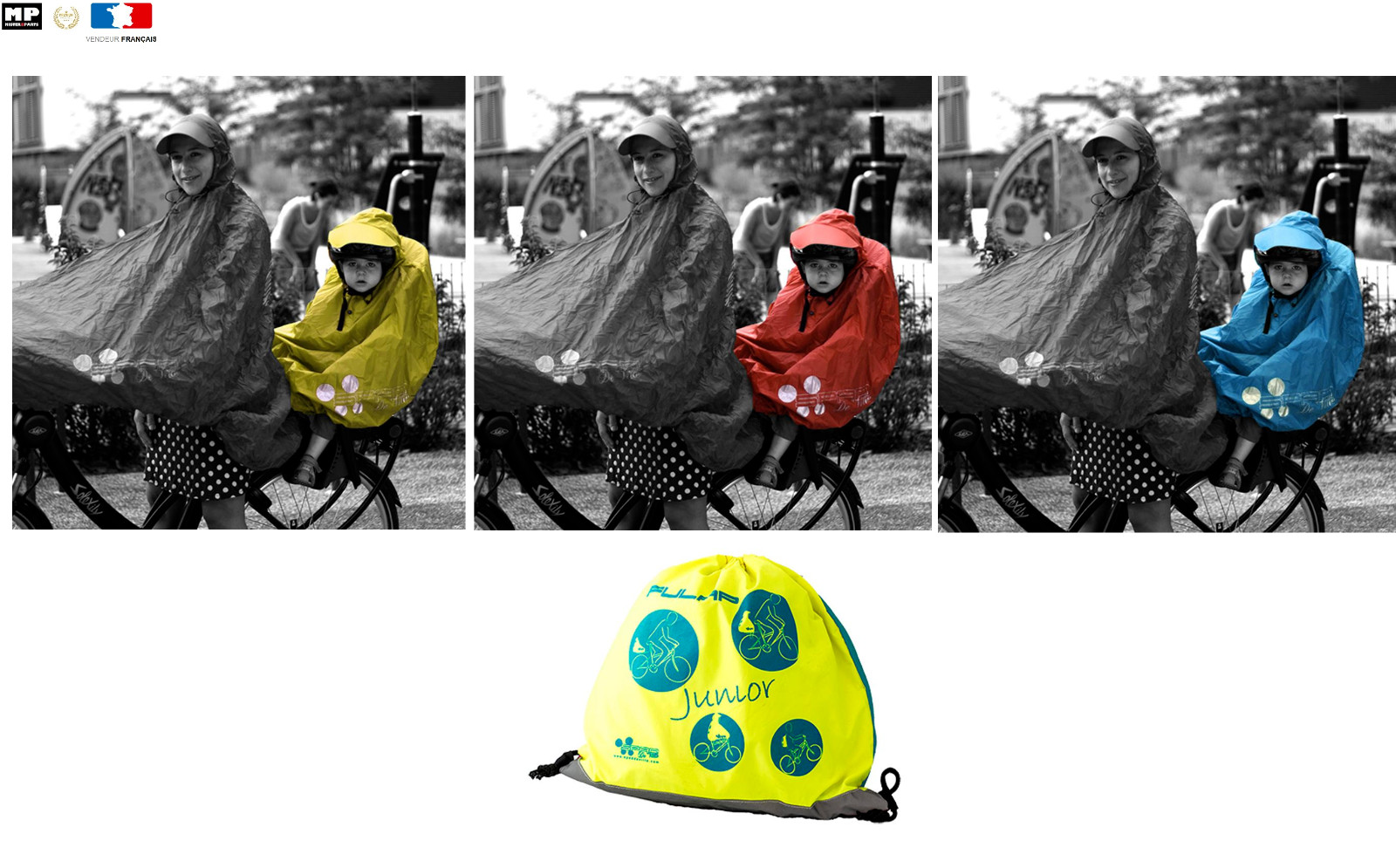 Poncho pluie enfant SPAD FULAP fini les vetements trempes a velo