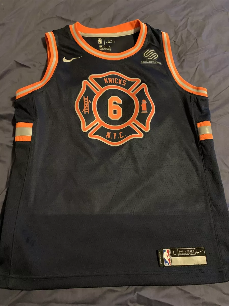 2017 Authentic NBA Porzingis NY Knicks FDNY Edition Jersey - Youth Large