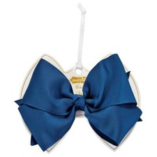 Mud Pie Light Navy Grosgrain Hair Bow 5"
