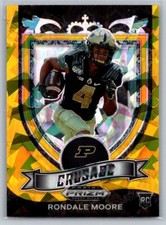 2021  Panini Prizm #171 Rondale Moore Gold Ice Crusade RC