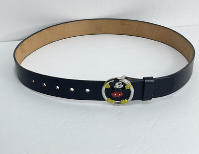 Vintage Hickok leather Belt Mickey Mouse Buckle Vtg Rare MICKEY MOUSE Hickok Leather Cowhide Belt & Buckle  main image 3