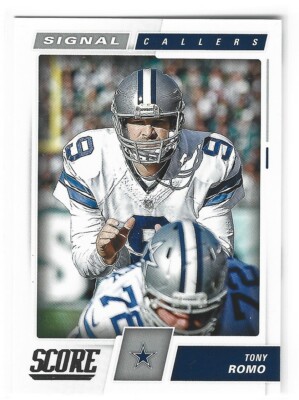 TONY ROMO 2017 SCORE SIGNAL CALLERS COWBOYS EASTERN ILLINOIS PANTHERS S4