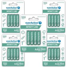 20 x everActive AAA 550mAh NiMH Rechargeable Batteries Pre Charged DECT Phone 1.08 per battery