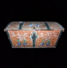 1889 Norwegian Sålekister Telemark Rosemaling Wood Trunk from Sogn or Hardanger