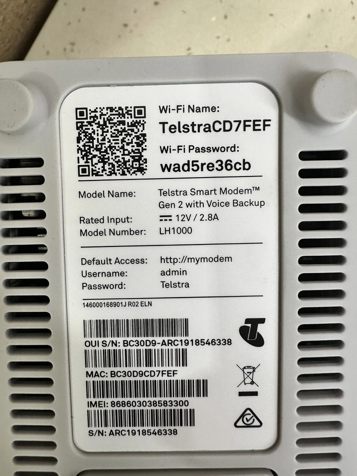 TELSTRA SMART MODEM GEN 2 LH1000 (y7) - image 3 of 3