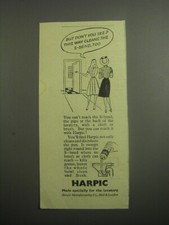 Anuncio Harpic Cleaner 1948 - ¿Pero no lo ves? De esta manera limpia la curva en S, también