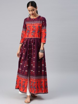 a line anarkali kurta