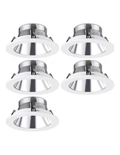 5 TORCHSTAR 4 Inch Recessed Can Light with Step Baffle, Aluminum
