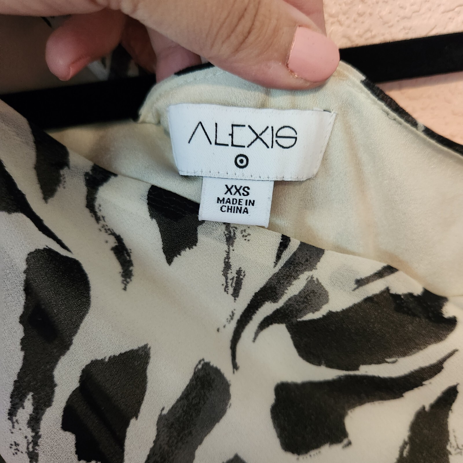 Alexis × Target Black White Abstract One Shoulder Gow… Gem