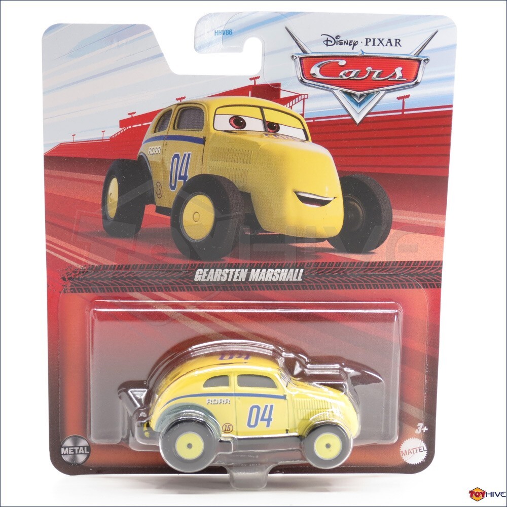 Disney Pixar Cars Gearsten Marshall 04 yellow hot rod 2021 Metal