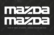 2x Mazda Vinyl Stickers - Choose Color and Size - Decal - Contingency Stickers