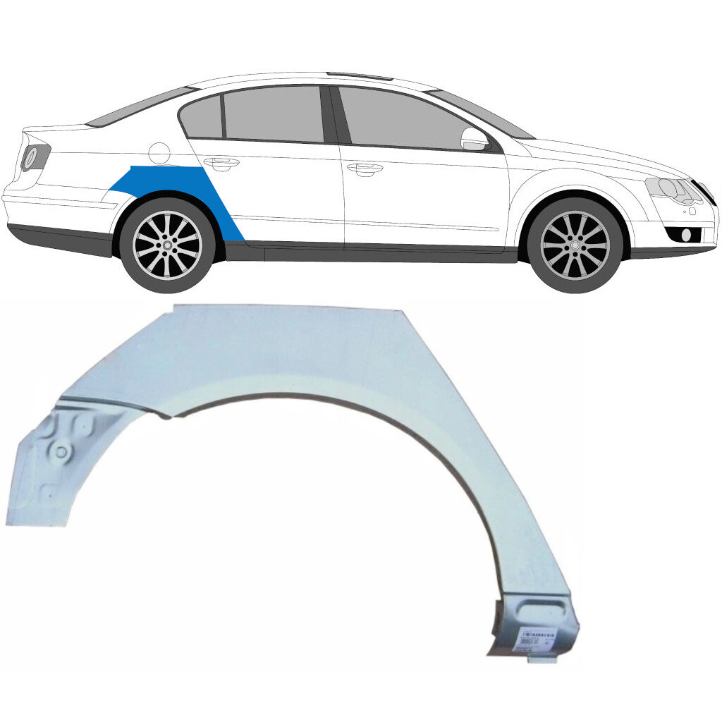 VOLKSWAGEN PASSAT B6 2005-2010 REAR WHEEL ARCH REPAIR PANEL REAR WING / RIGHT RH